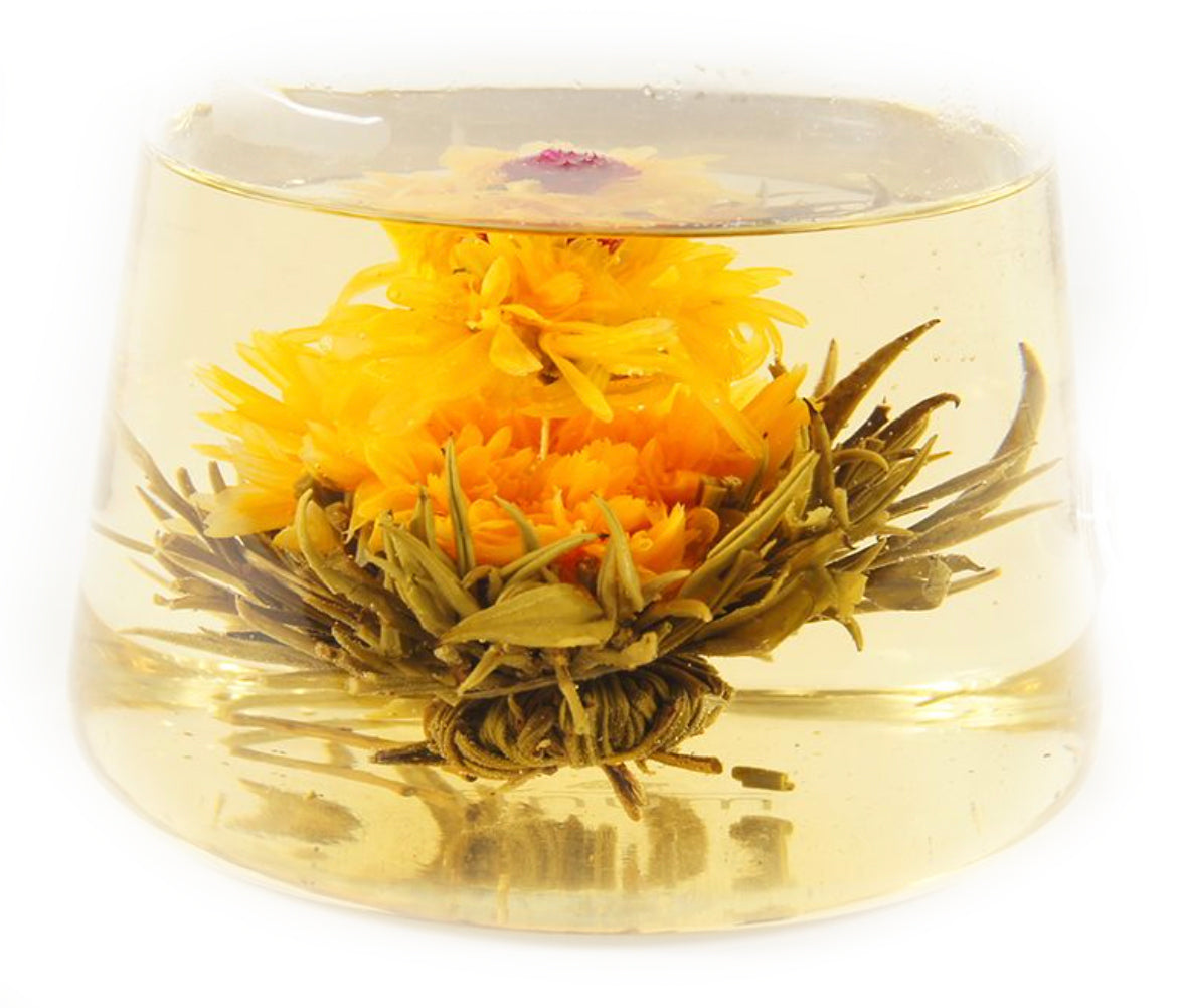 QoQa - Fleur de thé Lot de 18 fleurs de thé + théière